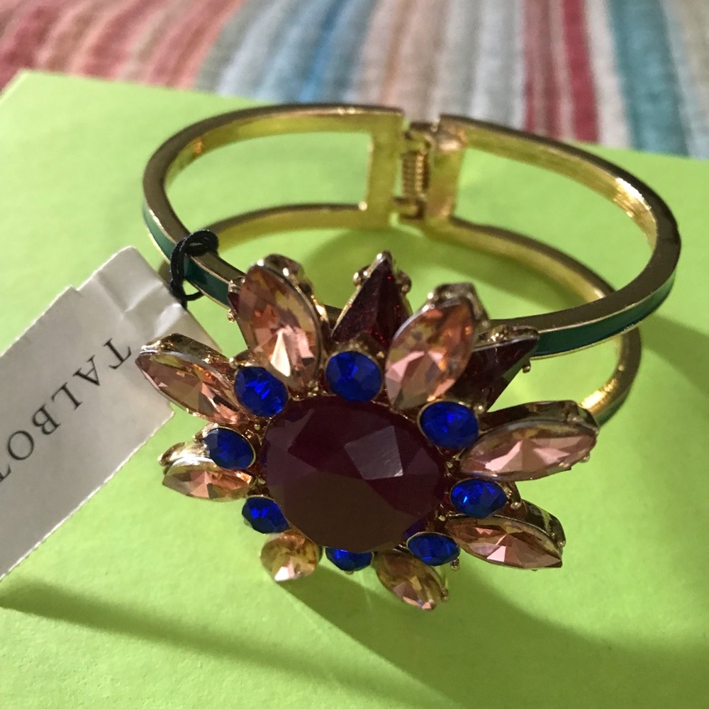 COPY - Not Sold; still available:Talbots colorful flower hinged bracelet
